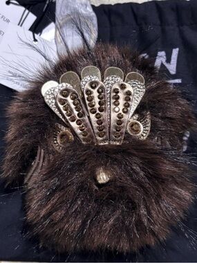 Pom Pom Eagle Bag Charm by Kurt Geiger London